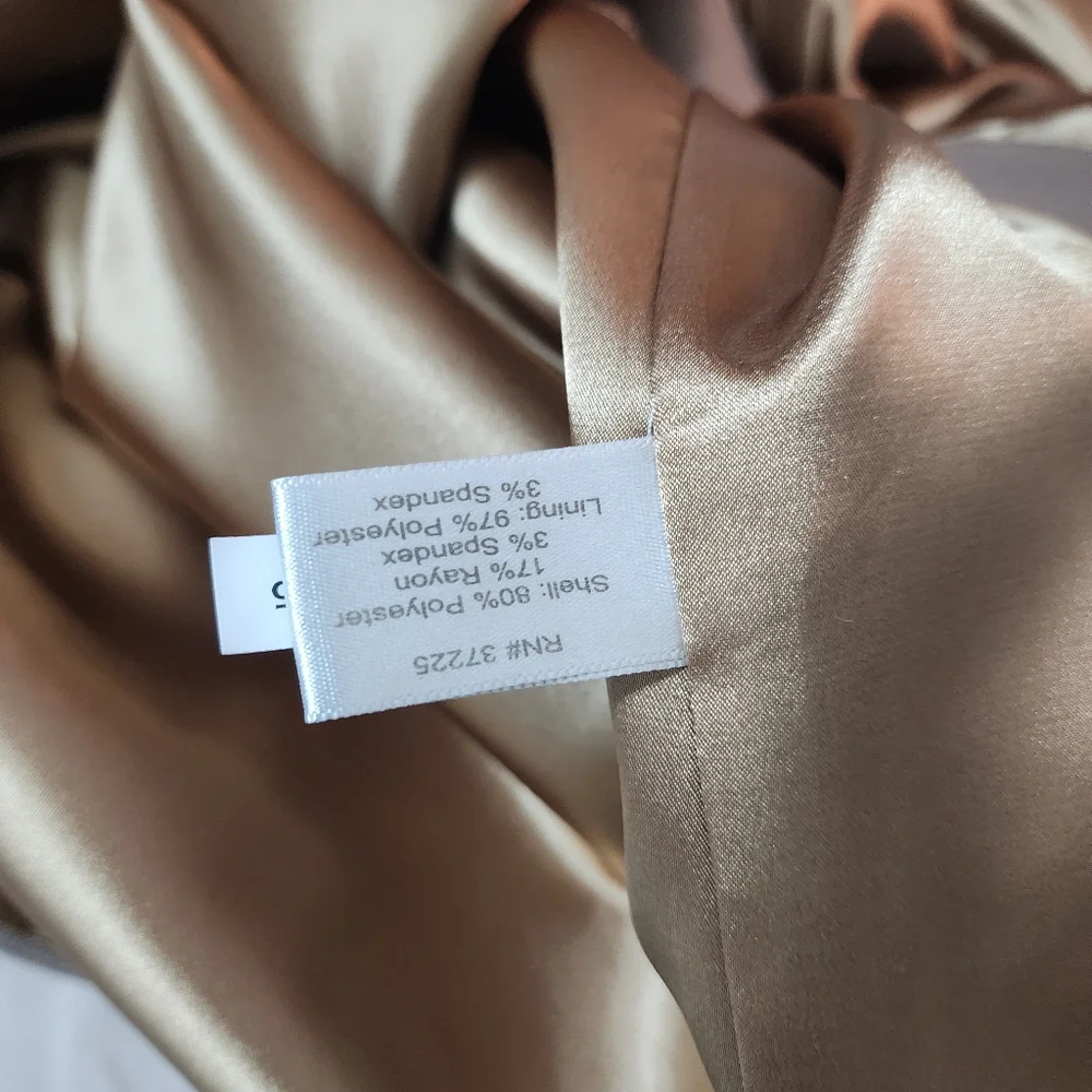 New! BOSTON PROPER Size 6 Brown Sleeveless Cowl Neck Satin Lined Sheath Dress - Picture 13 of 14
